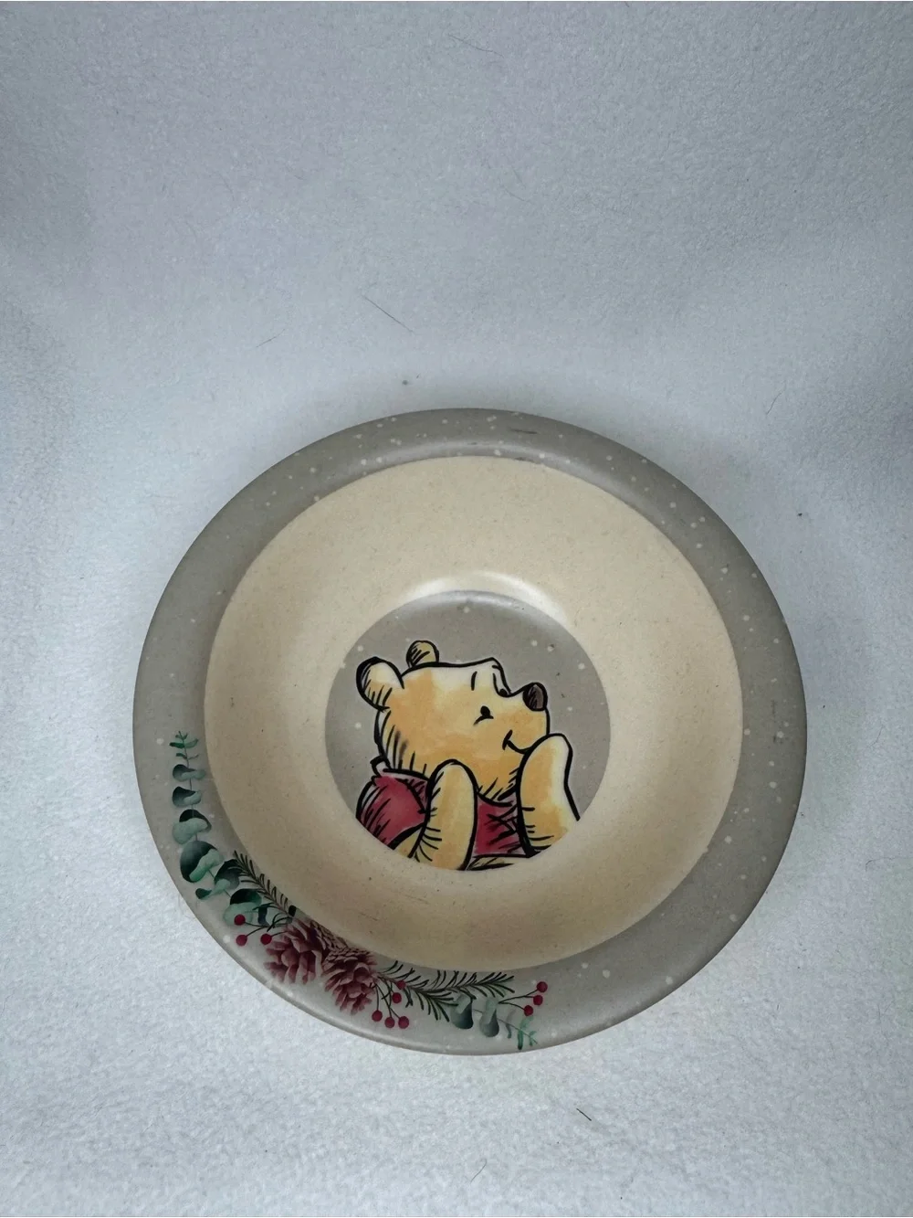 Disney Winnie the Pooh Christmas Melamine Kids Dinnerware Set Plate Bowl Cup